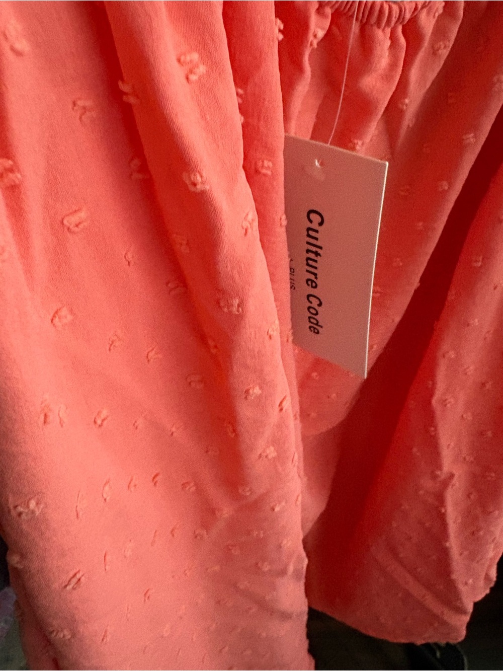 Culture Code | Sugar Coral Empire Line Ruffle Sleeve Dress 3X - Picture 3 of 3